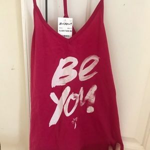 S Local Motion “Be you” pink tank top
